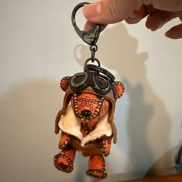 MCM Brown Bear Keychain with Black Accents - Picture 4 of 4
